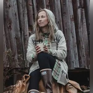 SKHOOP tan tribal ANGELIKA belted cardigan sweater